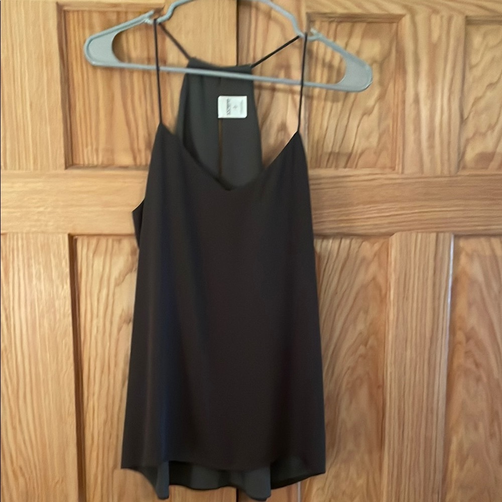 Reversible Strappy Tank- gray and olive green